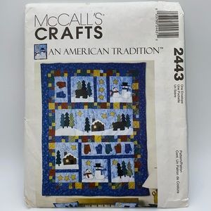 McCall’s Crafts An American Tradition 2443 Quilt Mantle Cover Pillows Stockings